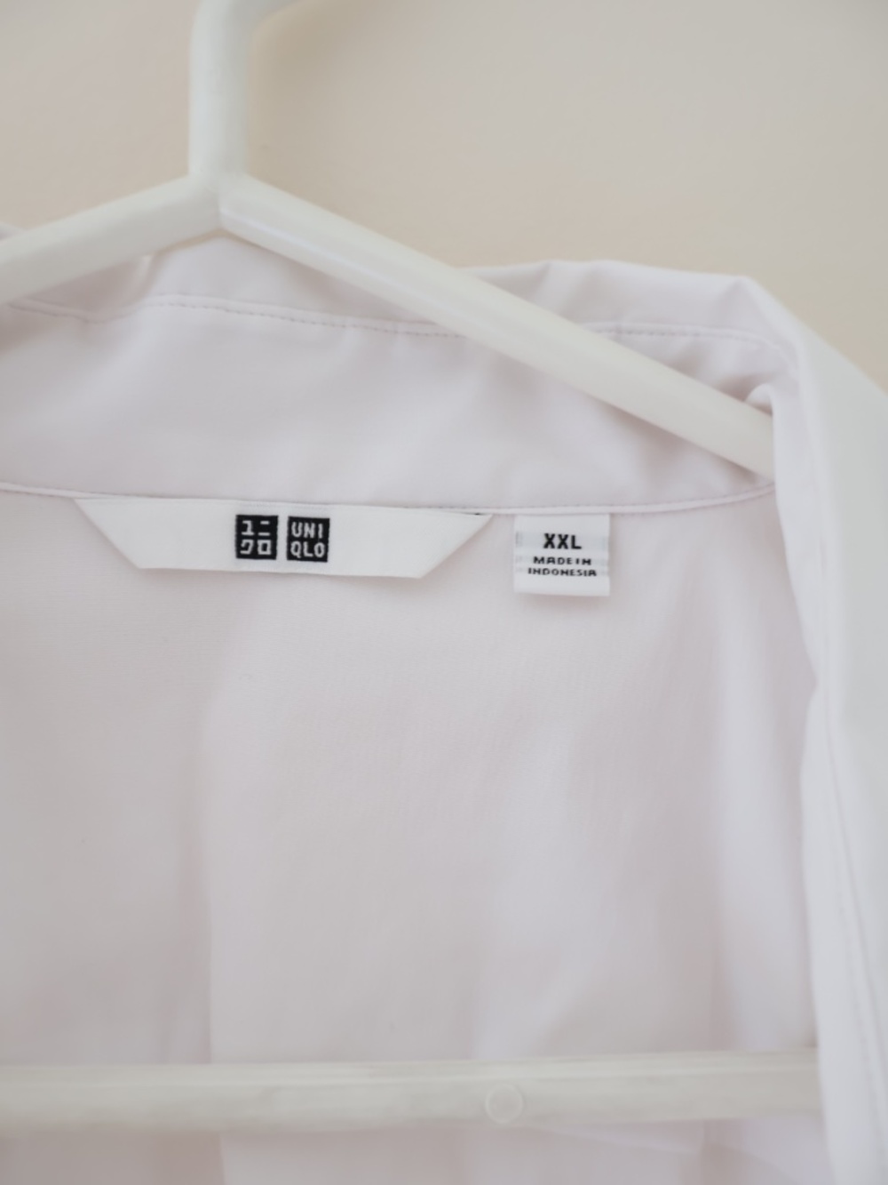 Uniqlo White Button Up Long Sleeve Shirt Workwear Office Classic Preppy XXL - Picture 6 of 7